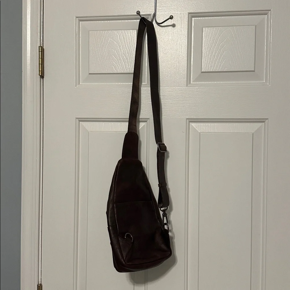Brown Leather Sling Bag - Like New! - Picture 8 of 8